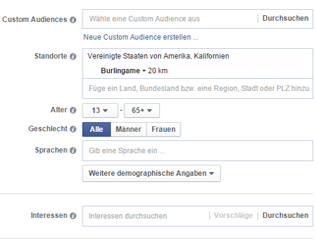 Social Media  Werbemanager Facebook-Werbeziele: Post Engagement