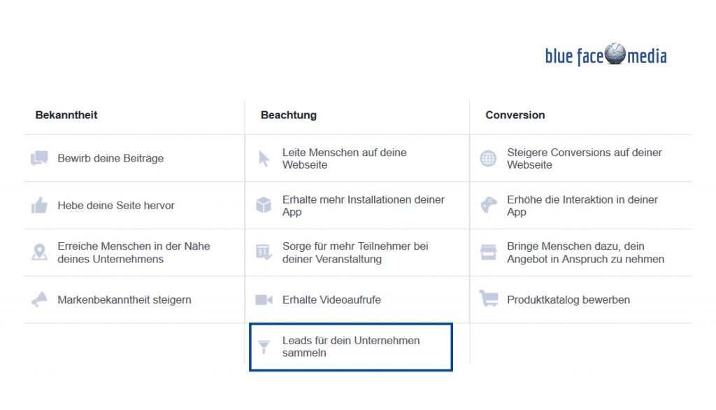 Social Media  Werbeziele-Leads-für-Dein-Unternehmen-1024x586 Facebook-Werbeziel: Leadgenerierung